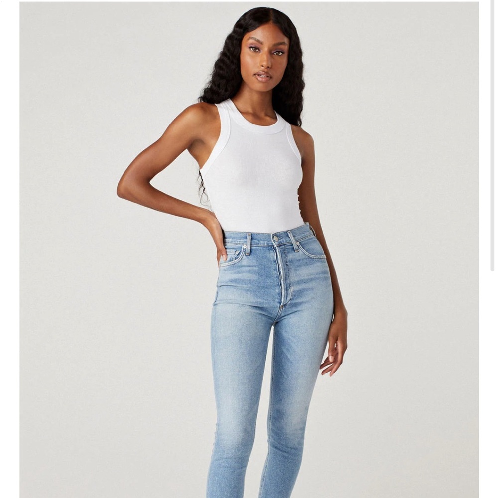 Made in LA. CLYQUE ribbed bodysuit. Size M.